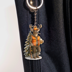 Maxcorners Deer Hunter Christmas Ornament, Custom Name Hunting Ornament, Beer & Buck Holiday Decor, Gift for Hunters and Outdoorsmen