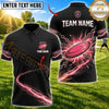 Maxcorners Disc Golf Flying Disc & Energetic Swirl Graphic Multicolor Customized Name, Team Name 3D Shirts