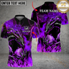 Maxcorners Golf Dragon Fire Lightning Multicolor Customized Name, Team Name 3D Shirts