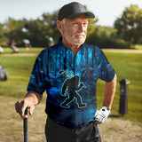 Maxcorners Not All Who Wander Are Lost Bigfoot Men's Golf Polo Shirt, Funny Golf Shirt, Dad Golf Gift