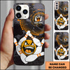 Maxcorners Bowling Angry Ball Dots Multicolor Personalized Name 3D Phone Case