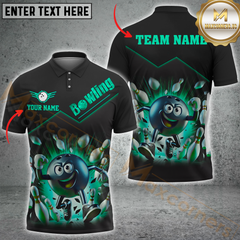 Maxcorners Bowling Strike Power Multicolor Personalized 3D Shirt, Happy Ball & Flying Pins Shirts