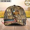 Maxcorners Elegant Deer With Gold Lines Camo Multicolor Option Personalized 3D Cap