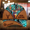 Maxcorners Premium Deer Hunting Zip Leather Pattern 3D Multicolor Personalized Cap
