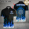 Maxcorners Darts Flaming Dartboard Mystical Multicolor Customized Name, Team Name 3D Shirts