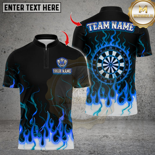 Maxcorners Darts Flaming Dartboard Mystical Multicolor Customized Name, Team Name 3D Shirts