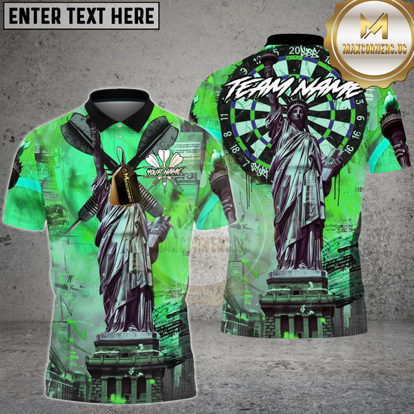 Maxcorners Dart Shirt Liberty Urban Art Dartboard Multioptions Personalized Name, Team Name Unisex 3D Shirt (4 Colors)