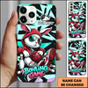 Maxcorners Rabbit Bowling Graffiti Multicolor Personalized Name 3D Phone Case