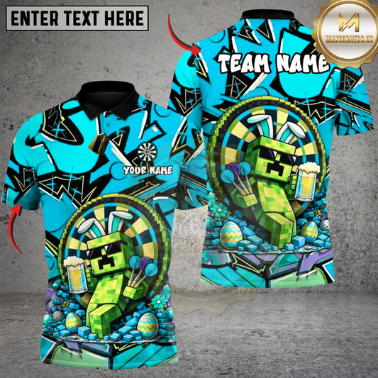 Maxcorners Darts Graffiti Pixel Darts Master Multicolor Customized Name, Team Name 3D Shirts
