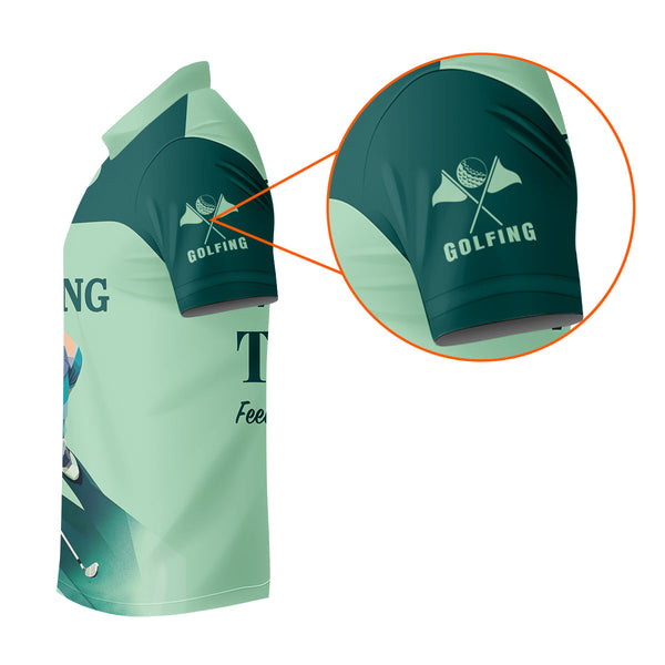 Maxcorners Can't Work Today Feelin Under Par Custom Men's Golf Polo Shirt, Funny Golf Shirt, Gift For Golfers