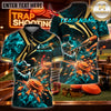 Maxcorners Trap Shooting Shotgun & Explosive Clay Target Graphic Multicolor Customized Name, Team Name 3D Shirts