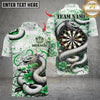 Maxcorners Darts Dragon With Flower Multicolor Customized Name, Team Name 3D Shirt