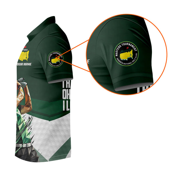 Maxcorners I Hate Golf Augusta Masters Tournament Custom Men's Golf Polo Shirt, Funny Gift For Golfer