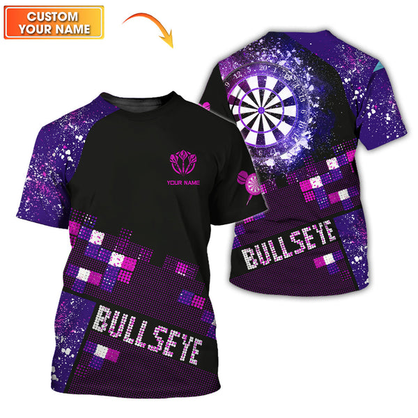 Maxcorners Custom Name Dart Jersey, Purple Dart Shirt for Players, Personalized Darts Outfit for Dart Lovers LM0509