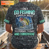 Maxcorners Personalized Fishing Shirt, Go Fishing 3 Days A Week Shirt, Fishing UPF Shirts, Funny Fisherman Gift