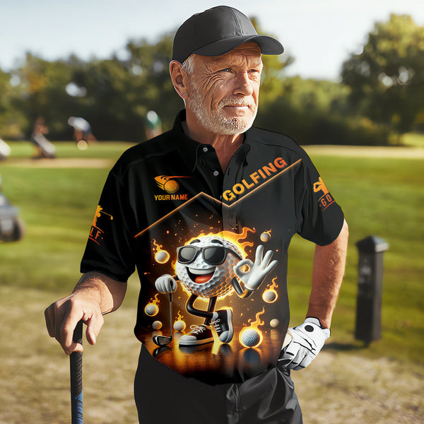 Maxcorners It Takes a Lot of Balls to Golf the Way I Do Custom Men's Golf Polo Shirt, Funny Golf Shirt, Dad Golf Gift