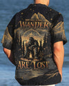 Maxcorners Not All Who Wander Are Lost Bigfoot Compass Hawaiian Shirt LM2101