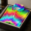 Maxcorners Rainbow Tie Dye Golf Shirt, Psychedelic Spiral Burst Pattern, Golf Shirt For Women LM1507