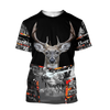 Maxcorners Deer Hunter Custom Name Shirt 3D All Over Printed Clothes