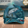 Maxcorners Fishing Ocean Blue Underwater Texture Personalized 3D Cap (12 Fish Species)