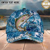 Maxcorners Fishing Blue Water Foam Lure Quote Personalized Name 3D Cap (12 Fish Species)
