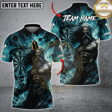 Maxcorners Viking Darts Blue Thunder Multiple Options Personalized Name, Team Name 3D Shirt