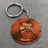 Maxcorners Personalized Trap King Golden Shotgun Clay Target Custom Name Acrylic Christmas Ornament And Keychain Custom Gift For Hunters 2D Flat