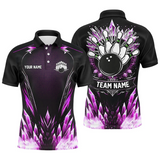 Maxcorners Ice Jade Bowling Ball And Pins Team League Multicolor Option Customized Name 3D Shirt