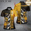 Maxcorners Bowling Honeycomb Angry Bee Strike Style Customized Name, Team Name 3D Shirt For Women