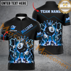 Maxcorners Funny Digital Billiard Jersey Multicolor Option Customized Name, Team Name 3D Polo Shirt