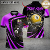 Maxcorners Billiards 8 Ball & 9 Ball Metallic Break Glass Customized Name, Team Name 3D Shirt (6 Colors)