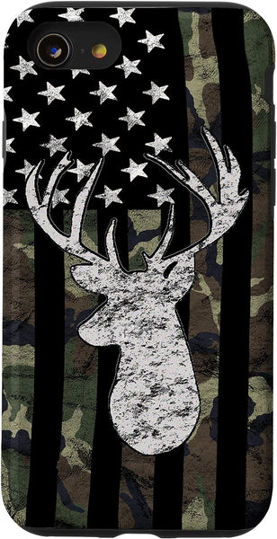 Maxcorners Camouflage Flag Deer Hunting Personalized Name Phone Case