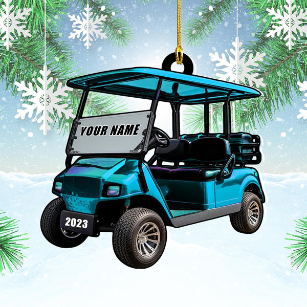 Maxcorners Personalized Golf Cart Ornaments, Golf Keychain, Funny Golf Accessories, Gift For Golf Lovers