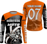 Maxcorners Motocross Born to Ride Motox Customize Name And Number 3D Shirts