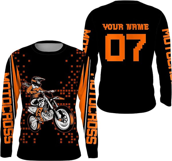 Maxcorners Motocross Girls Women Customize Name And Number 3D Shirts