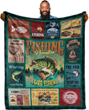 Maxcorners Fishing Paradise I Like Fishing Blanket