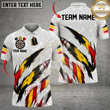 Maxcorners Darts Belgium Flag Sharp Eagle Claw Personalized Name 3D Unisex Shirt