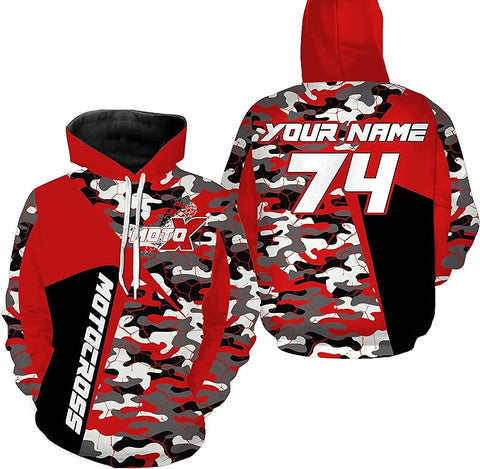 Maxcorners Motocross MotoX Customize Name And Number 3D Shirts