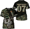 Maxcorners Motocross xtreme Motox Racing Dirt Bike Off-Road Motorcycle Customize Name And Number 3D Shirts