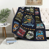 Maxcorners I'd Reather Be Fishing Blanket