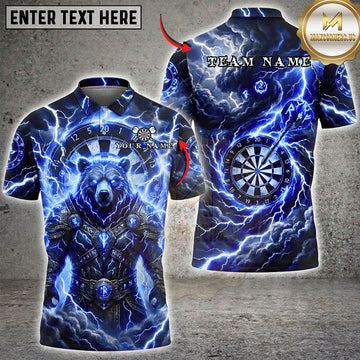 Maxcorners Darts Thunder Viking Warrior Dartboard Multiple Options Personalized Name, Team Name 3D Shirt