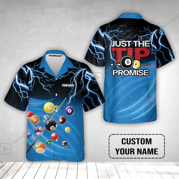 Maxcorners Personalized Thunder 8 Ball Pool Billiards Hawaiian Shirt