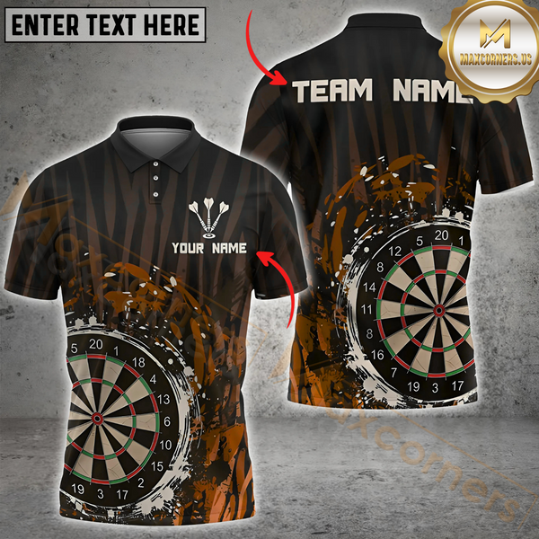 Maxcorners Darts Splash Multicolor Customized Name, Team Name 3D Shirts