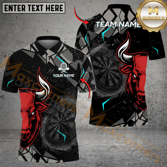 Maxcorners Darts Red Bull Sport Multicolor Customized Name, Team Name 3D Shirts