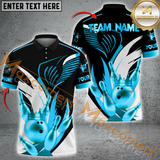 Maxcorners Custom Bowling Team Jersey, Golden Crown and Pins Personalized Name And Team Name