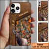 Maxcorners Elk Hunting Premium Brown Pattern Personalized Name Phone Case (4 colors)