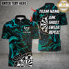 Maxcorners Aim Shoot Swear Repeat Dart Multicolor Customized Name, Team Name 3D Shirts