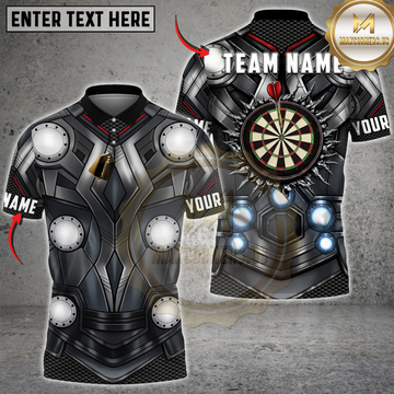 Maxcorners Darts Armor Power Core Bowling Ball Smash Personalized Name 3D Unisex Shirt