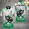 Maxcorners Wolf Strike Golf Polo Personalized Name, Team Name 3D Shirt (4 Colors)