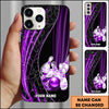 Maxcorners Bowling Neon Strike Pins Multicolor Personalized Name 3D Phone Case